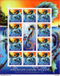 FRENCH POLYNESIA 2012 Chinese New Year of the Dragon.