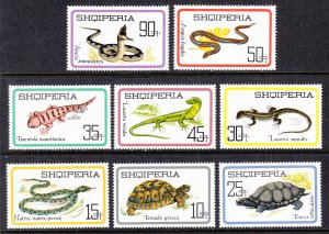 Albania 957-964 Reptiles Amphibians MNH VF