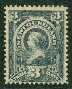 SG 56 Newfoundland 1890. 3d slate-grey. Very lightly mounted mint CAT £50