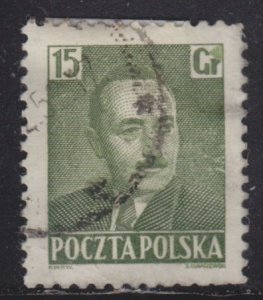 Poland 492 President Boleslaw Bierut 15Gr 1950