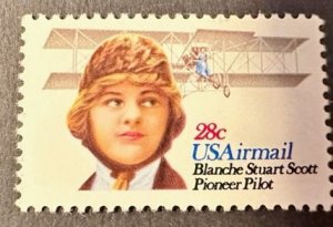 US # C99 Airmail Blanche S. Scott 28C 1980 unused