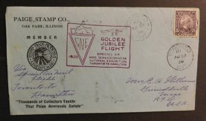 1926 Cover Toronto Ontario Canada to Massachusetts USA Stamp Collector Co