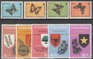 Indonesia #B156-9, B182-6  F-VF Unused CV $3.65 (D4994)