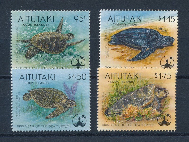 [113787] Aitutaki Cook Islands 1995 Marine life Year of the Sea Turtle  MNH