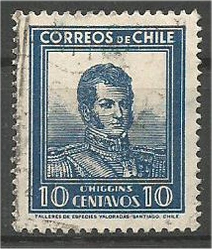 CHILE, 1932  used 10c,O’Higgins Scott 182