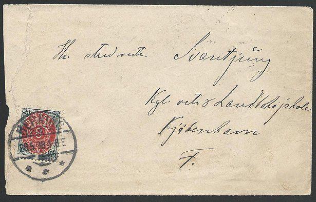 DENMARK 1898 8ore on cover, HERNING cds....................................49275