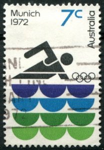 Australia Sc#528 Used, 7c multi, Summer Olympic Games 1972 - Munich (1972)