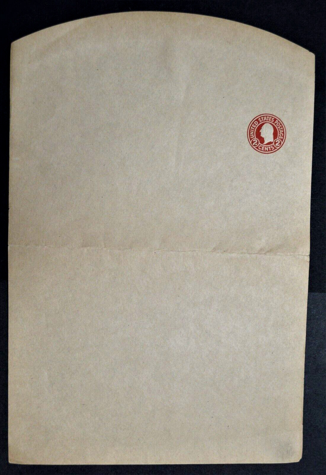 1916 US Sc. #W433 stamped wrapper, 2 cent mint, folded, good shape ...