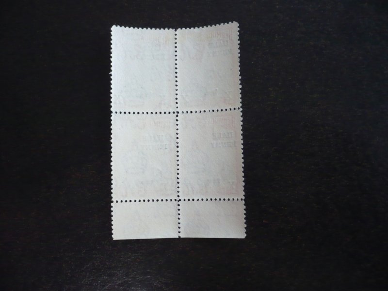 Stamps - Bermuda - Scott# 129 - Mint Hinged Imprint Block of 4 Stamps