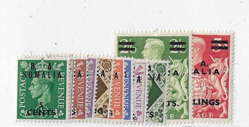 GB Offices in Somalia Sc #21-31  set of 11 OG VF