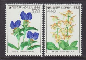 South Korea 1607-608 Flowers MNH VF