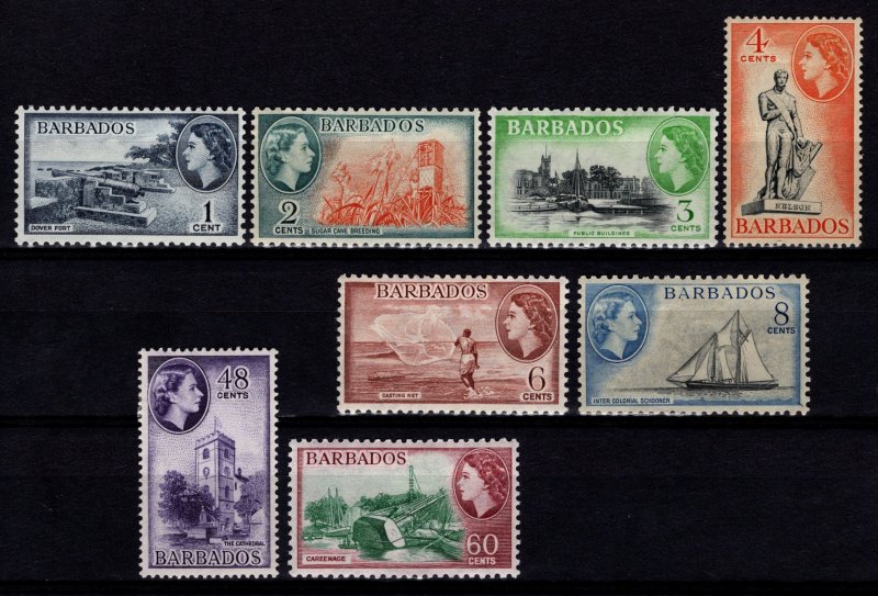 Barbados 1953 Elizabeth II Definitives Part Set [Unused]