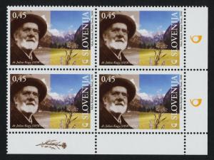 Slovenia 746 BR Block MNH Dr Julius Kugy, Botanist, Flower