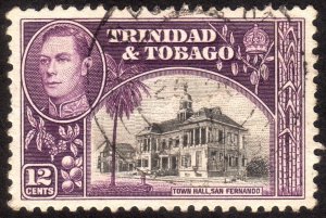 1944, Trinidad and Tobago 12c, Used, Sc 57