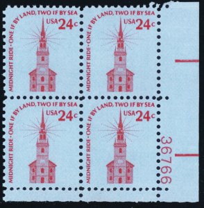 1603, Mint NH 24¢ - Misperforated Plate Block of Four Error - Stuart Katz