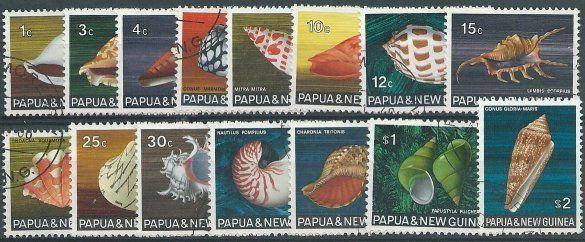 PAPUA NEW GUINEA 1968 Shells definitive set fine used......................50081