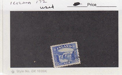 J25793  jlstamps 1931-2 iceland used #172 waterfalls