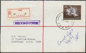 PAPUA NEW GUINEA 1963 Registered cover ex KIMBE.............................H220