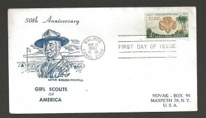 1962 Canal Zone 156 Girl Scouts FDC - Novak