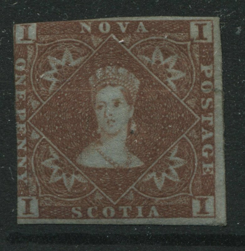 Nova Scotia 1853 1d red brown mint o.g. hinged