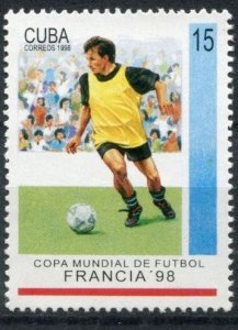 CUBA Sc# 3897  WORLD CUP OF SOCCER France football 15c  1998 MNH