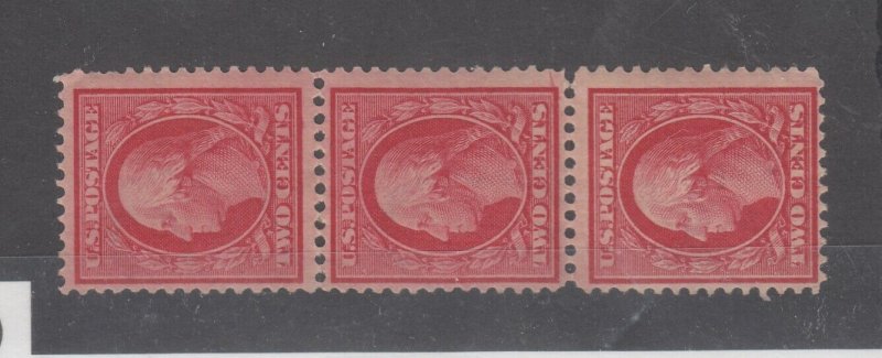 USA 1915 2c Strip of 3 Perf 12 Scott #450 MNH JK2569