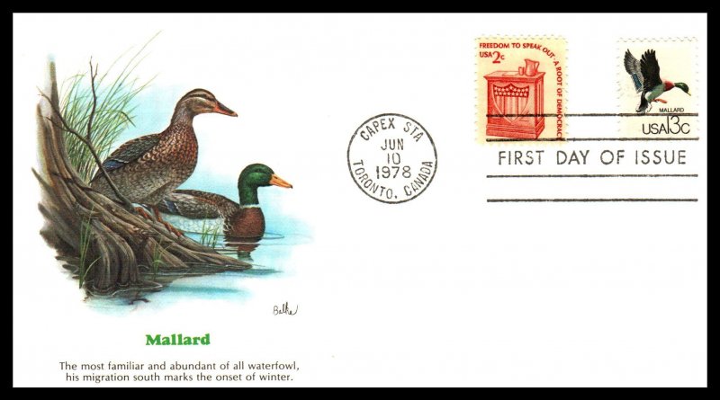 US 1757a-1757h Capex Fleetwood Set of Eight U/A FDC