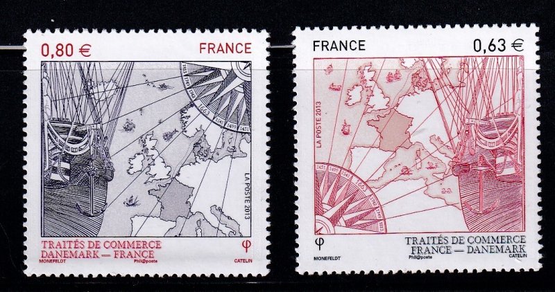 FRANCE 2013  - France & Denmark   -  MNH  set  # 4526-4527