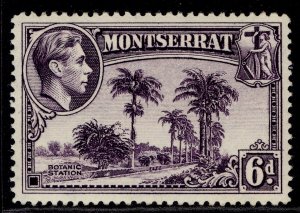 MONTSERRAT GVI SG107a, 6d violet, M MINT.