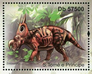 Spectacular Horned Dinosaurs Stamp Einiosaurus Medusaceratops S/S MNH #4834-4835