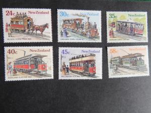 1985 VINTAGE TRAMS SET OF 6 STAMPS MNH