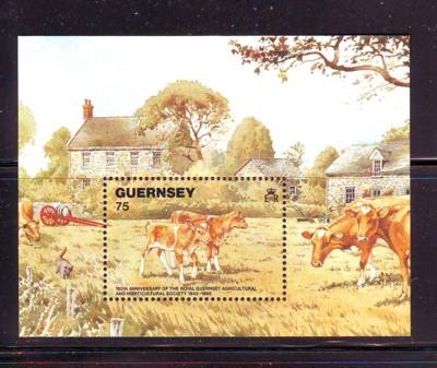 Guernsey Sc 475 1992 Cows stamp sheet mint NH