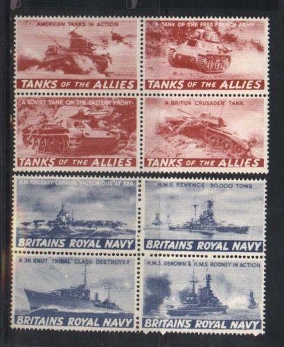 Great Britain Mint Royal Navy Patriotic Stamp Blocks