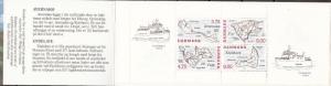 Denmark - 1995 Maps complete booklet Sc# 1025a