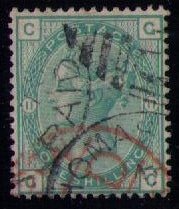 Great Britain Sc 64 PL-11 GREEN (1873) F-VF