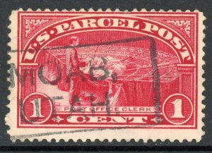 US Q1 U 1912 1c Parcel Post