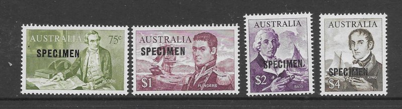 Australia 376-79  1965  set 4   OP specimen   VF NH