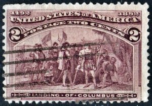 SC#231 2¢ Landing of Columbus (1893) Used