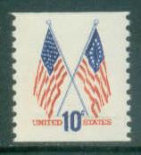 U.S. 1519 10c U.S. Flags Fine MNH
