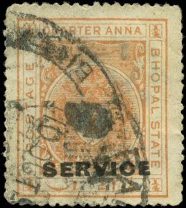 India, Feudatory States, Bhopal Scott #O32d SG #O333c Used  Black Overprint