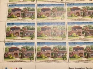 Nevis Croney’s Old Manor Hotel  MNH full Stamps Sheet folded Ref 49790