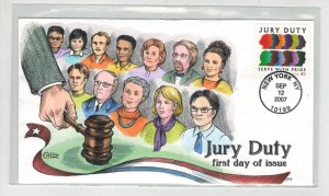 2007 COLLINS HANDPAINTED 4200 JURY DUTY STAMP - LAW - COURT - TRIALS