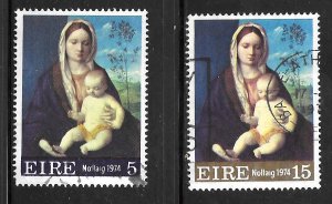 Ireland 365-366: Madonna and Child (Bellini), used, VF