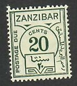 Zanzibar; Scott J20;  1936;  Unused; NH