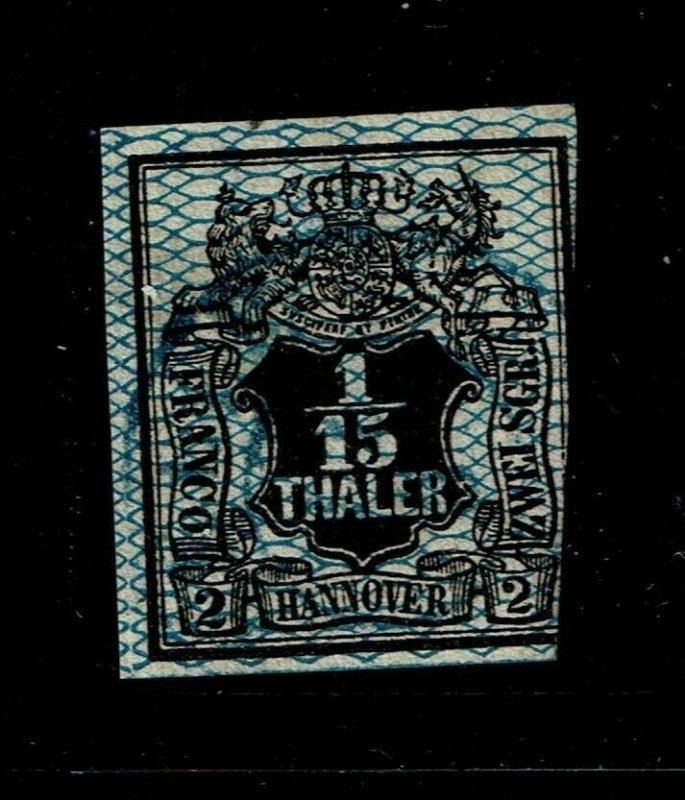 Hanover SC# 13, Used, tone spot, poor margins - S15868