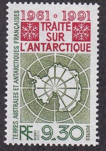 Fr. Southern Antarctic Terr., # 165Antarctic Treaty 30th Anniversary, NH 1/2 Cat