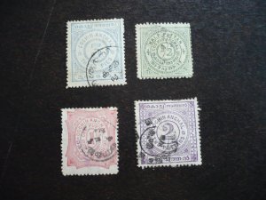 Stamps - India Cochin - Scott# 8-11 - Used Set of 4 Stamps