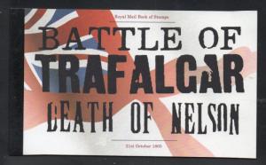 Great Britain SC BK178 2005 Trafalgar Nelson stamp booklet mint NH