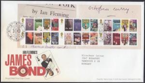 Great Britain stamp Ian Fleming block on FDC Cover 2008 Mi 42 WS151341