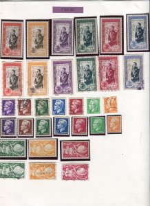 MONACO; 1949 early Pictorial issues Mint (Mostly MNH) range on Album Page